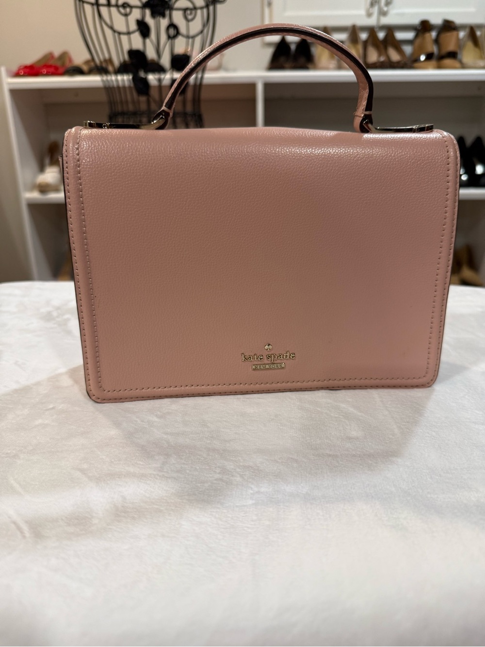 kate spade Blush Pink Leather Top-Handle Crossbody Bag